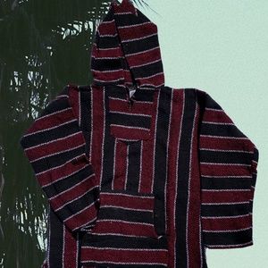 Mexican Poncho Baja Hoodie Drug Rug